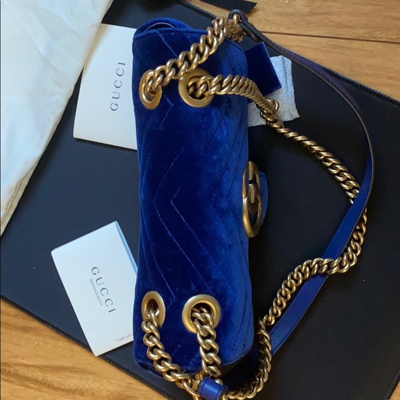 Gucci Marmont Mini GG Cobalt Blue - Picture 10 of 10
